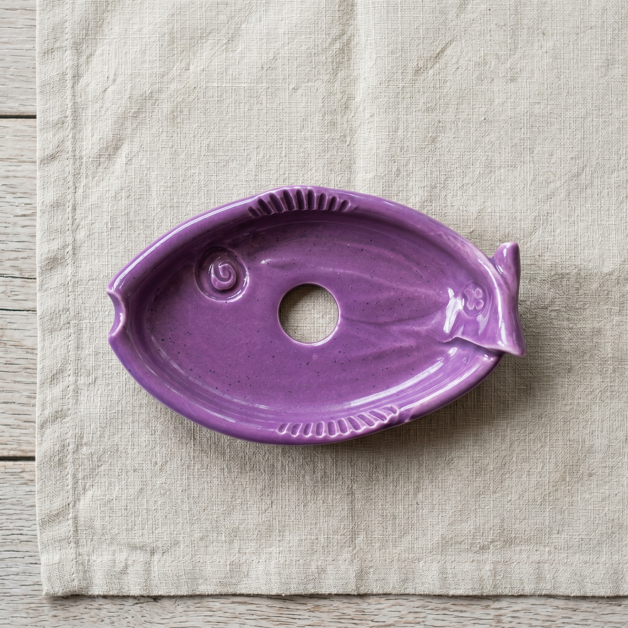 The Fish Soap Dish in Vespers Plum