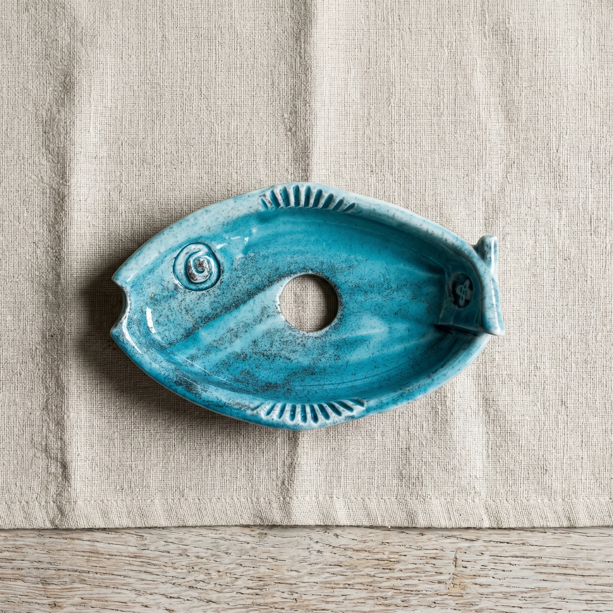 The Fish Soap Dish in Bay Turquoise