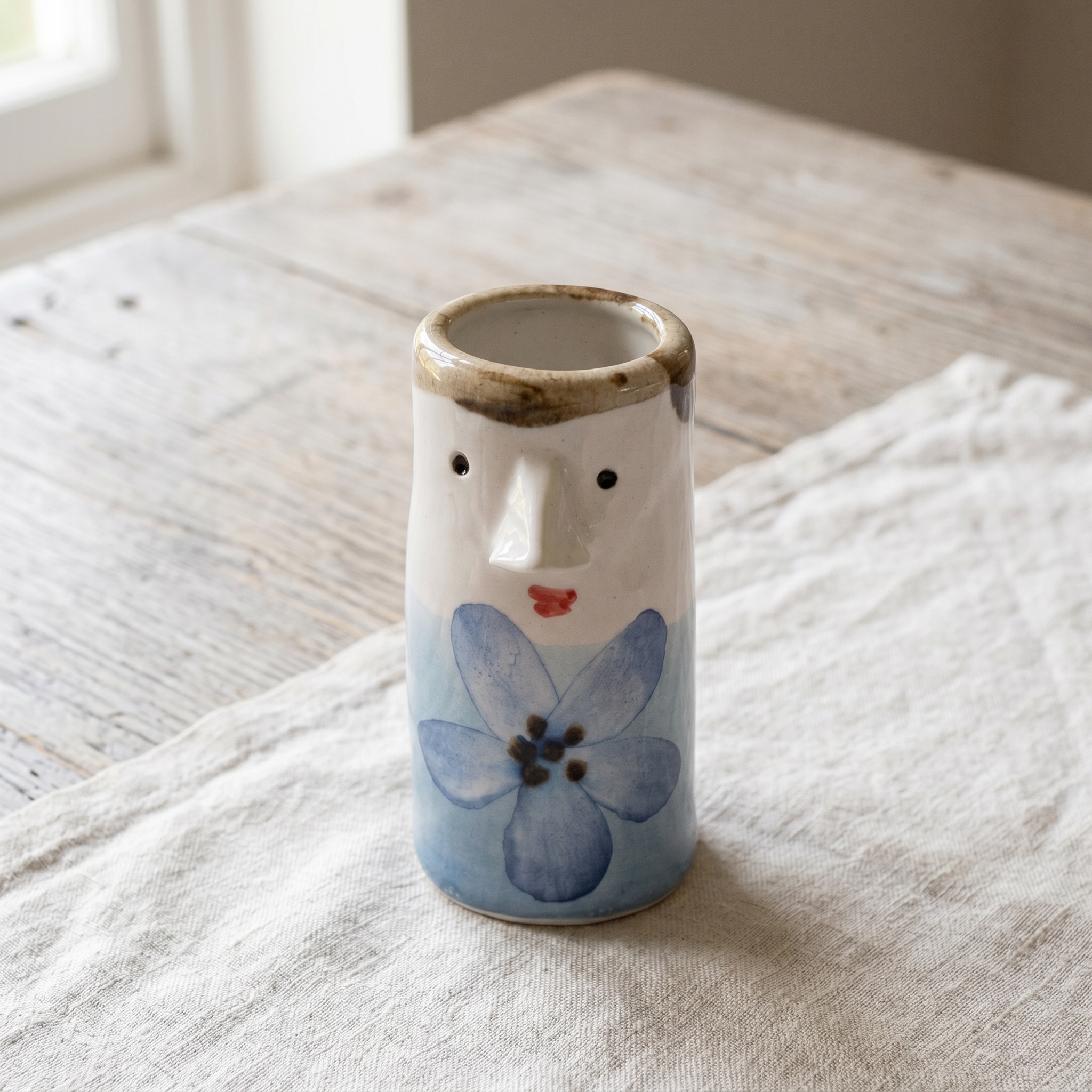 The Whisper Vase - small in Adriatic Blue